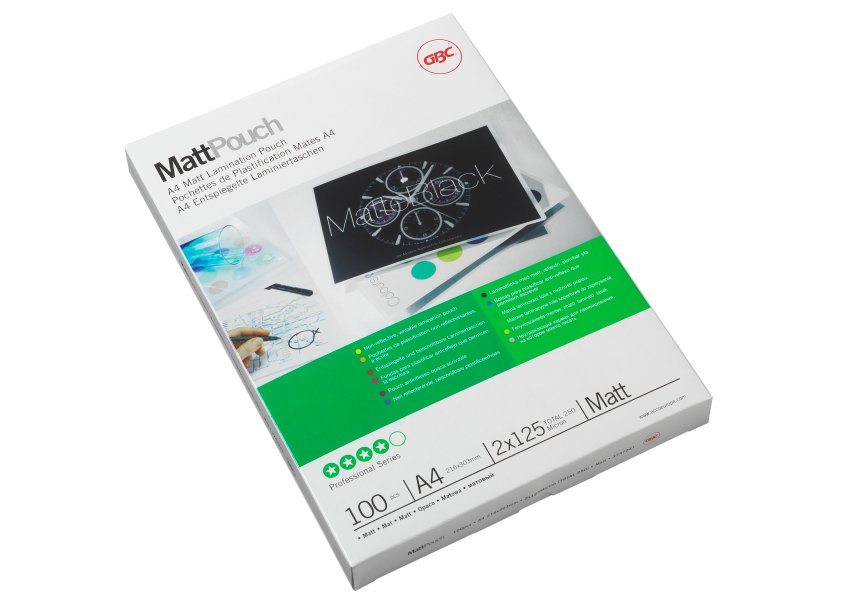 A4 Premium Matt Lamination Pouches 2x75 mic 100 pack